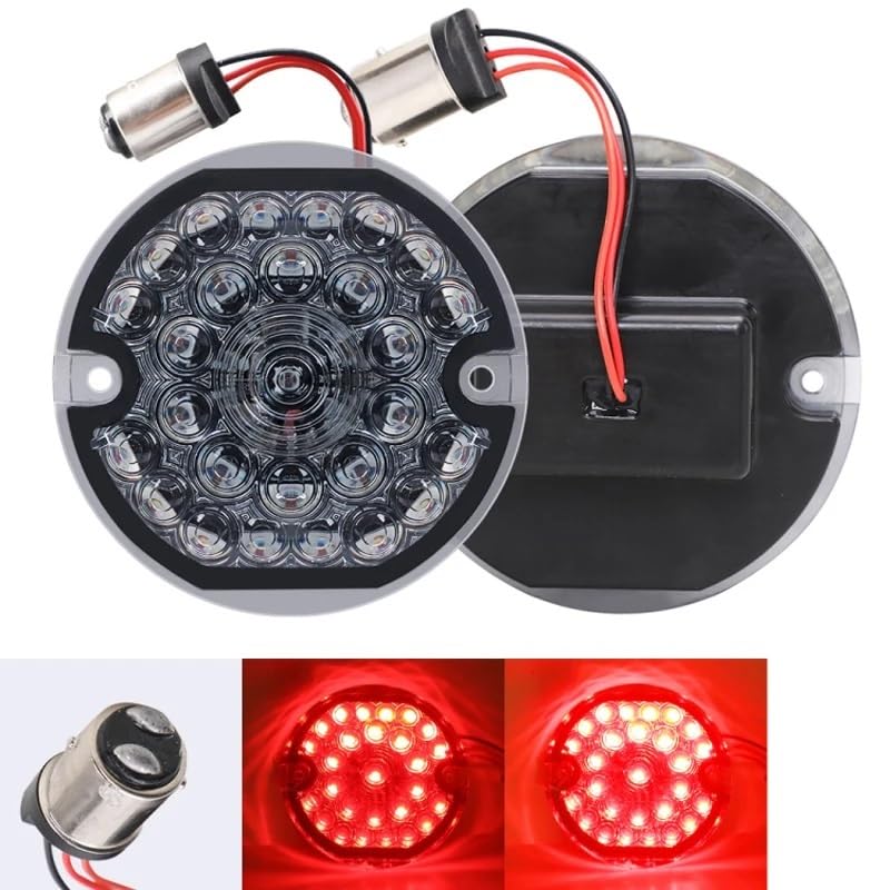 luz freno motocicleta Luz LED trasera de intermitentes para motocicleta, luz freno roja 1156 para Road King Cl&assic Para Ultra