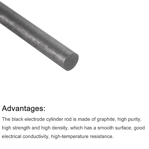 Miniatura 4 de PATIKIL Varilla de grafito para agitar, barra cilíndrica de carbono de 3.937 x 0.157in, color negro para electrodo, fundición de fusión, crisoles,