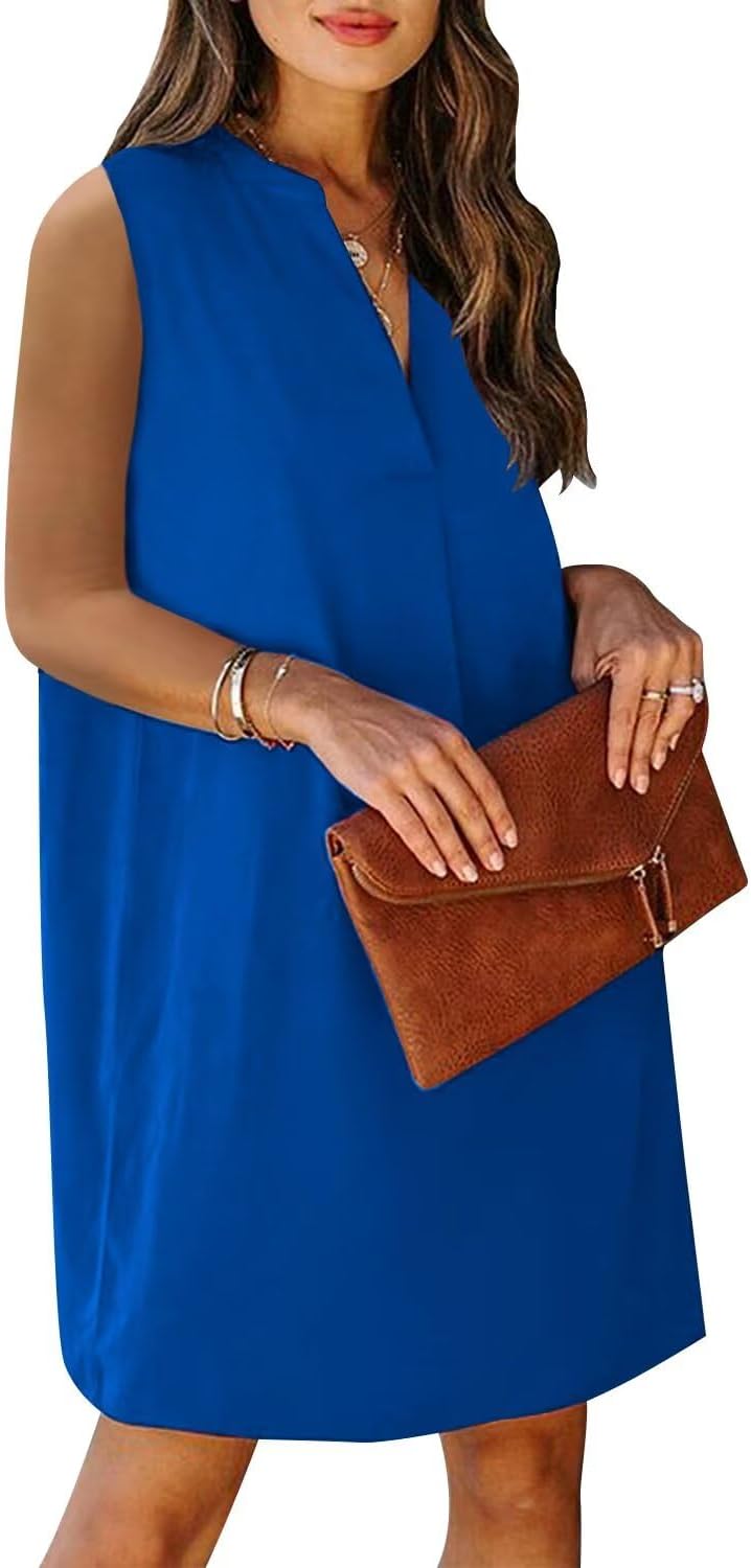 QACOHU Summer Dresses for Women 2026 Sleeveless Beach Floral Tshirt Sundress Casual Tank Dress S-2XL - Image 2