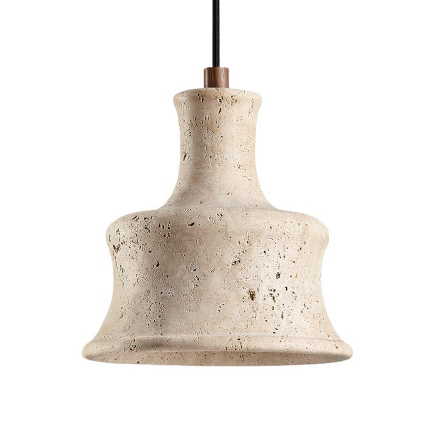 Lampada A Sospensione Vintage In Travertino Naturale Da 7 Pollici