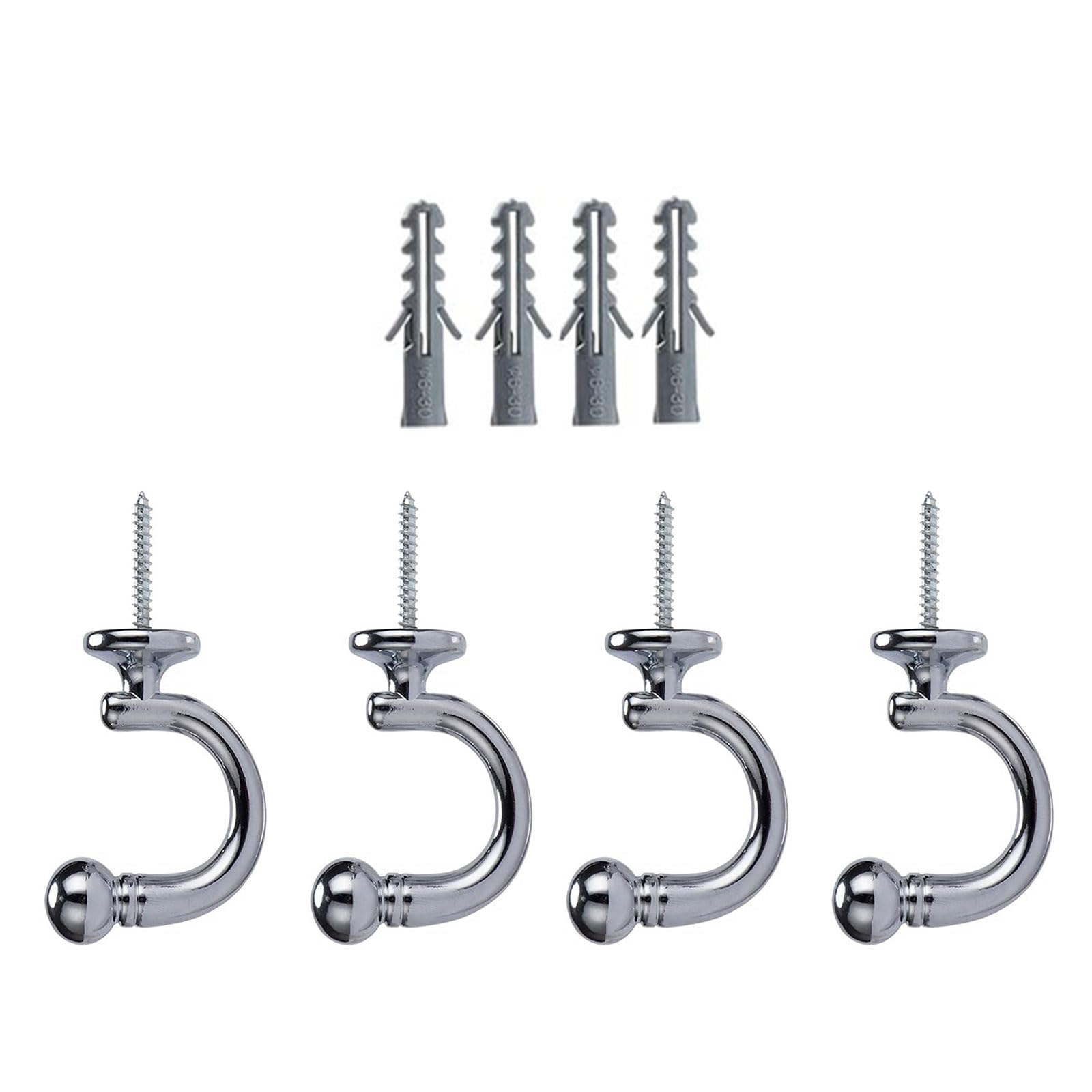 Strong Rustproof Curtain Hooks with Grip for Organizing Cookware Towels in Small Sectors Small Apartment Storage Fasteners