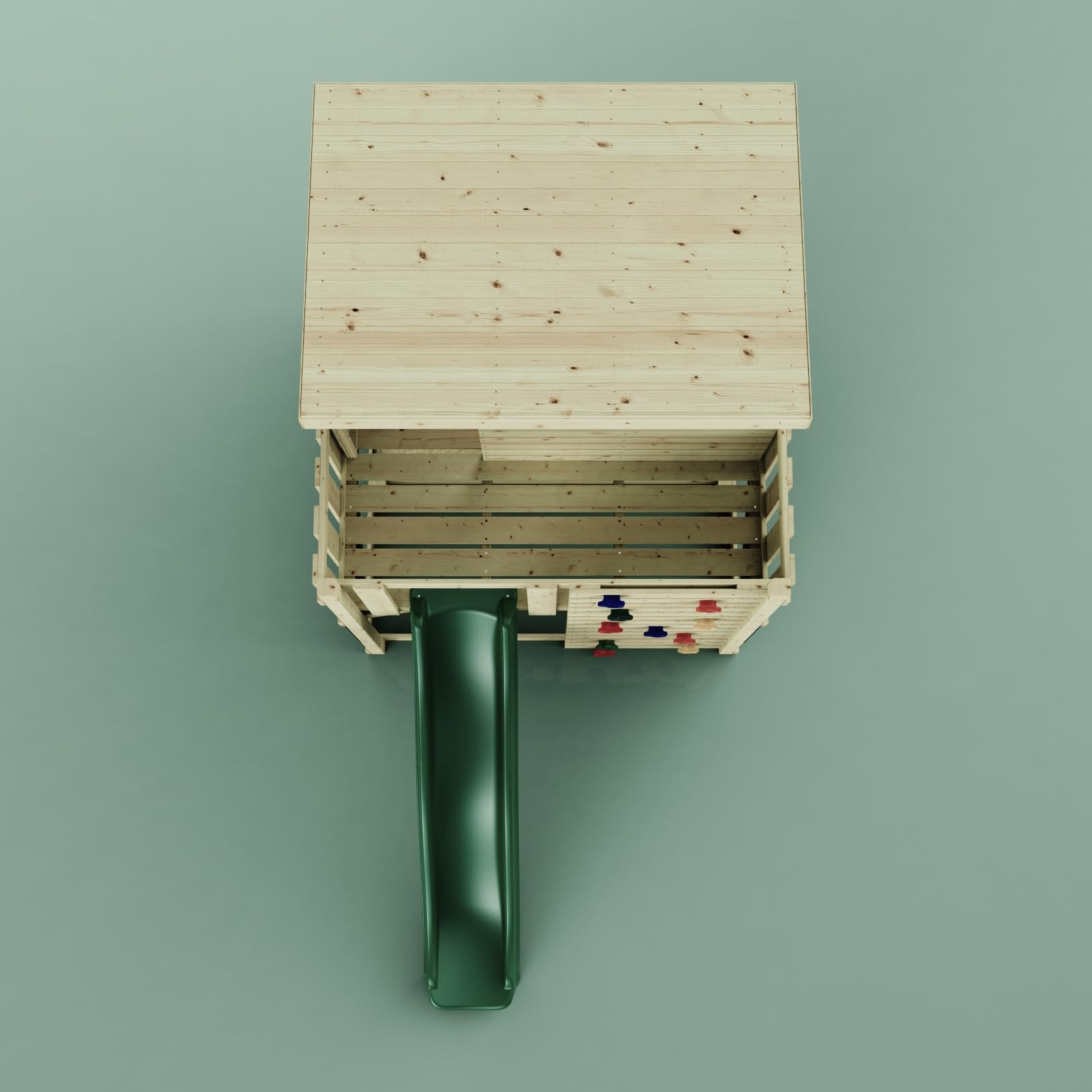 PolarPlay Stelzenhaus Polarstern aus Holz in Grün