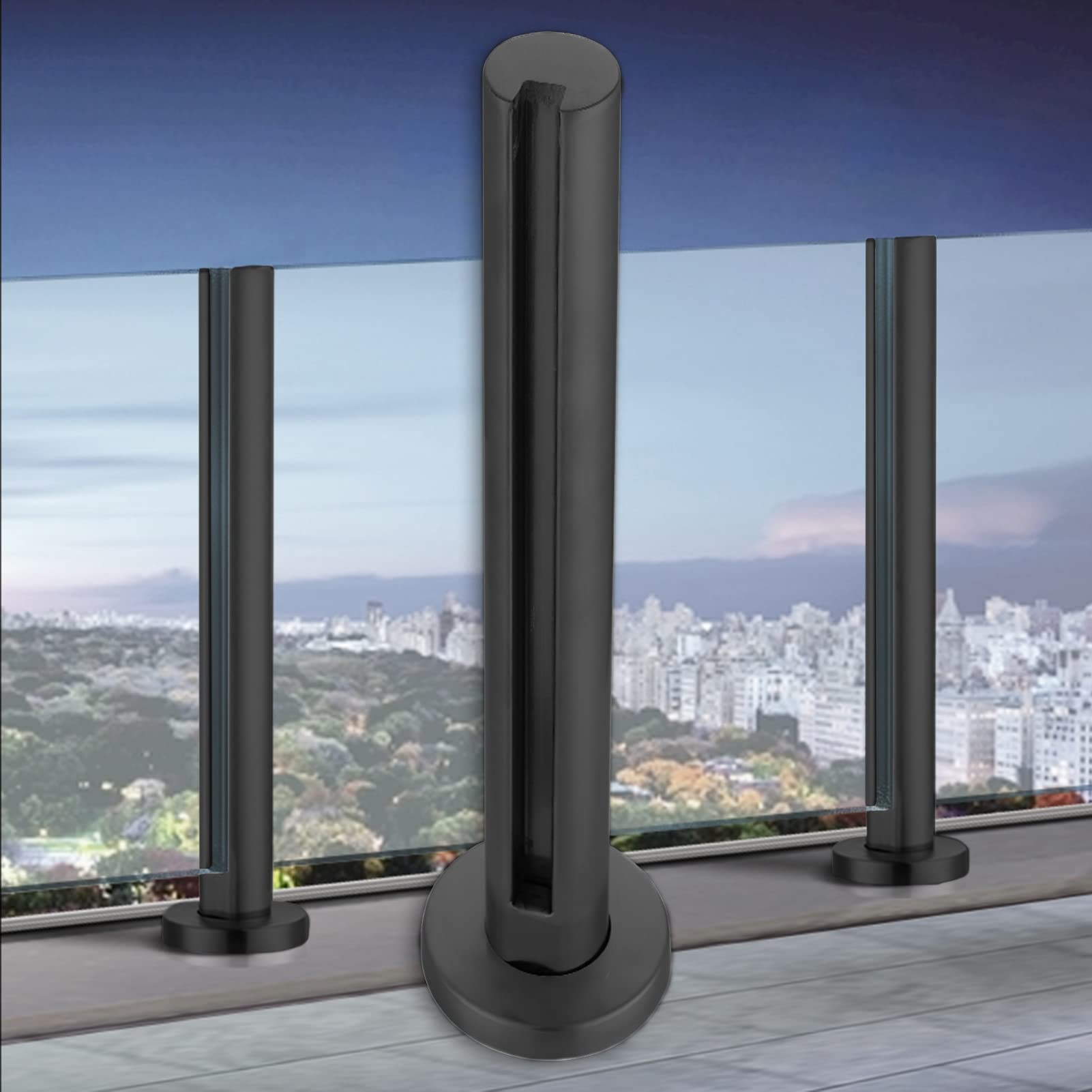 Pince de poteau en acier inoxydable pour balustrade escalier et balcon de piscine