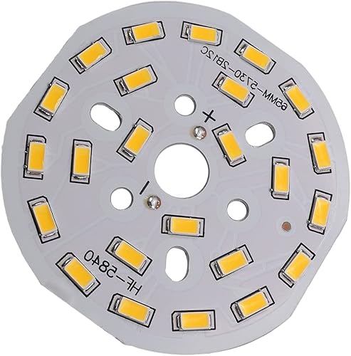 Miniatura 6 de Bettomshin Módulo de chip LED, tablero de aluminio, 12W 300mA blanco cálido 3000K lámpara de reflector de alta potencia, 2.56 pulgadas de diámetro