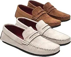 Kit 2 Pares Mocassim Masculino Casual em Carmurça Slip On