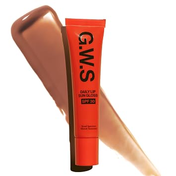 Daily Lip Sun Gloss SPF 30 in Iced Coffee .59 Oz, Made with clean Ingredients like Mango Butter & Rosehip Oil for Nourishing and Hydrating, Hyaluronic acid for plumping, Glossy, modern neutral color