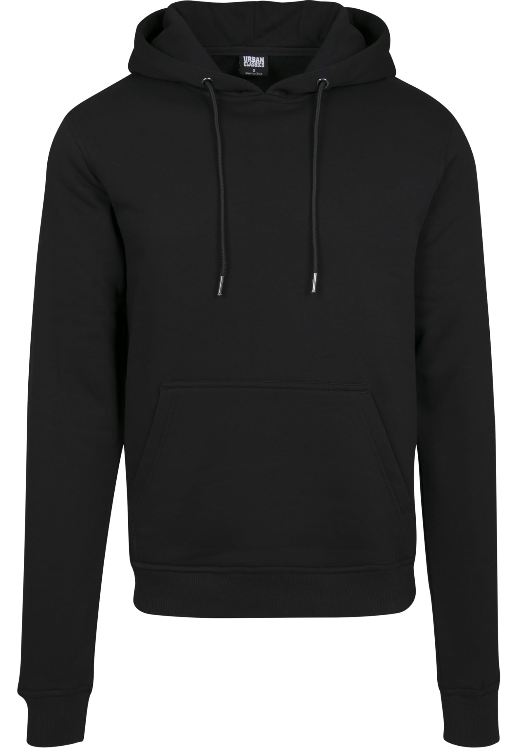 Urban Classics Men's Black Basic Terry Hoody, L