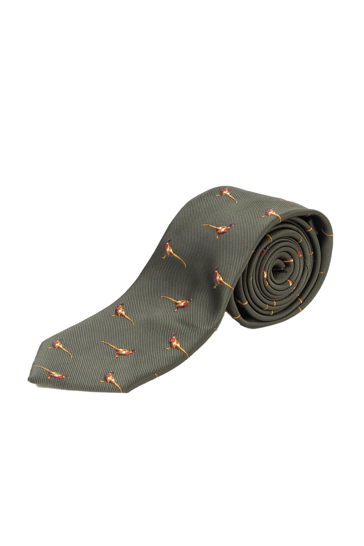 Rydale Pheasant Shooting Tie Country Game Bird Hunting Ties 2 Colours (Walking Pheasant Olive)