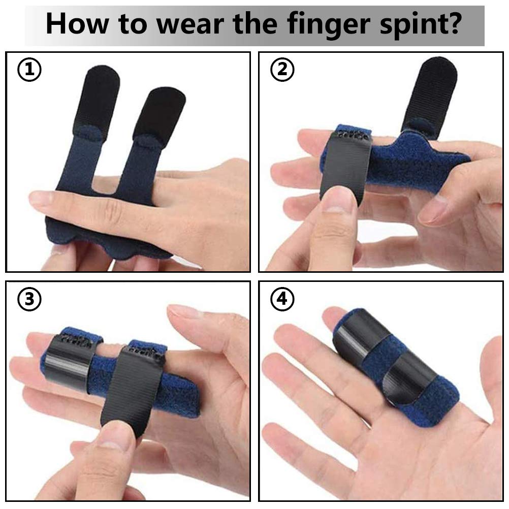Buy 3 Pack Finger Splint, Adjustable Trigger Finger Splint Brace