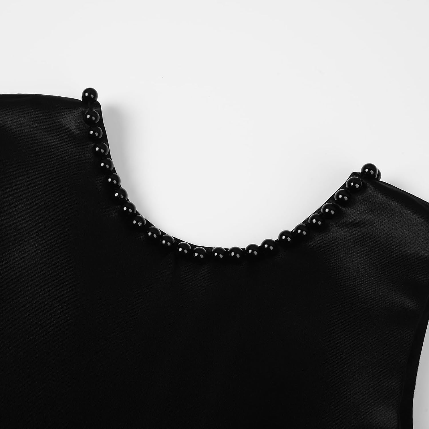 Uhnice Flower Girl Pearls Dress V-Back Tulle Ball Gown Satin Prom with Bow-Knot for Wedding Pageant Birthday Party - Image 4