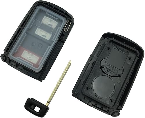 Miniatura 10 de Funda de repuesto para llavero de automóvil Toyota Avalon Corolla Camry Highlander RAV4 con hoja sin cortar (4 botones)