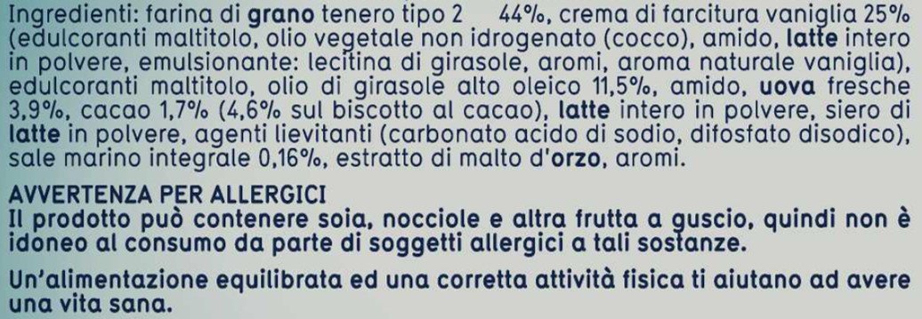 Galbusera BuoniCosì Biscotto Farcito senza Zuccheri Aggiunti con Farina di Tipo 2 - Pacco da 10 x 160 g