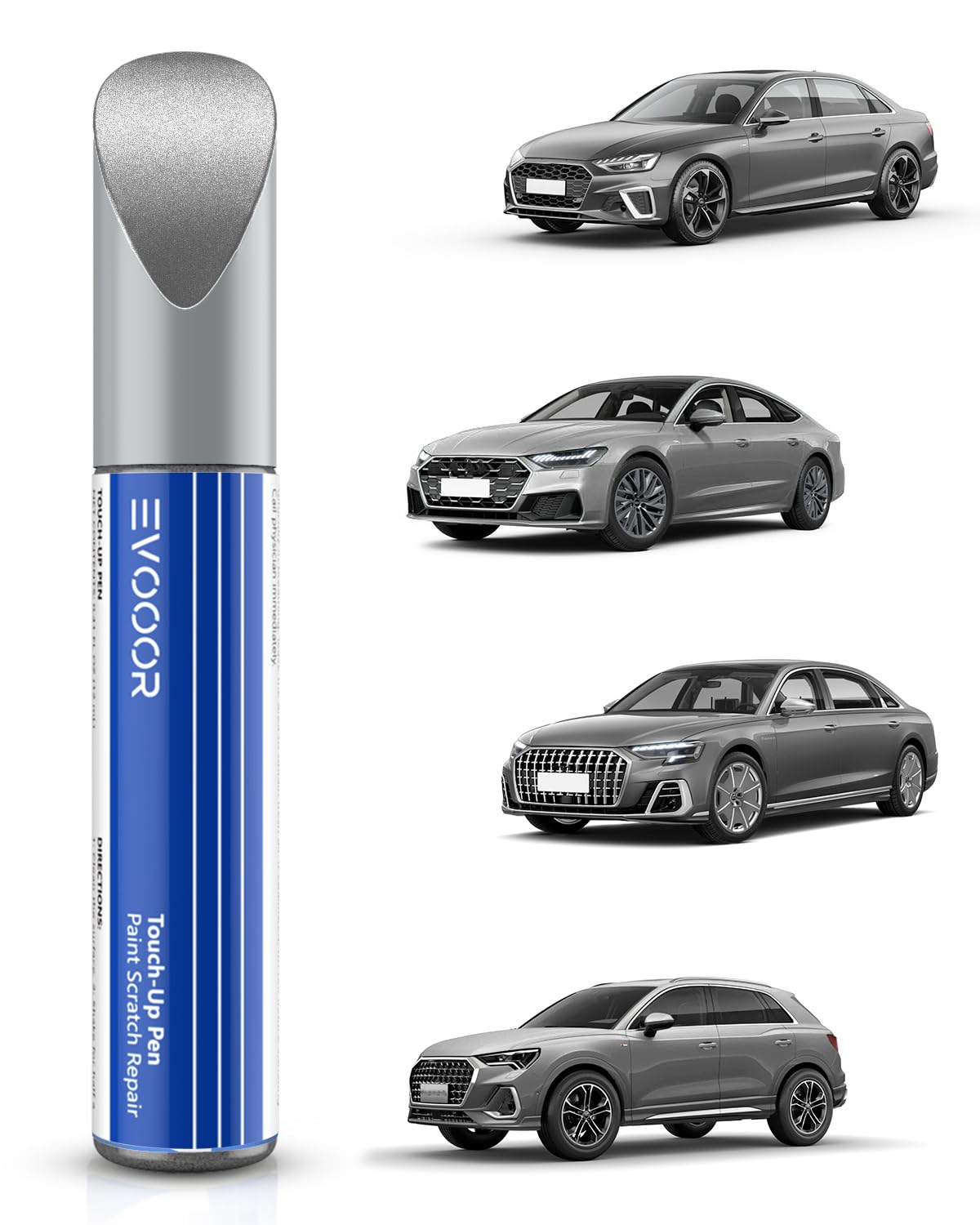 (LZ7G/L5) Florett Silver Metallic Autolack Nachbesserung für Audi, Kratzer Reparatur für Auto, Schnelle & Einfache Lösung zur Reparatur