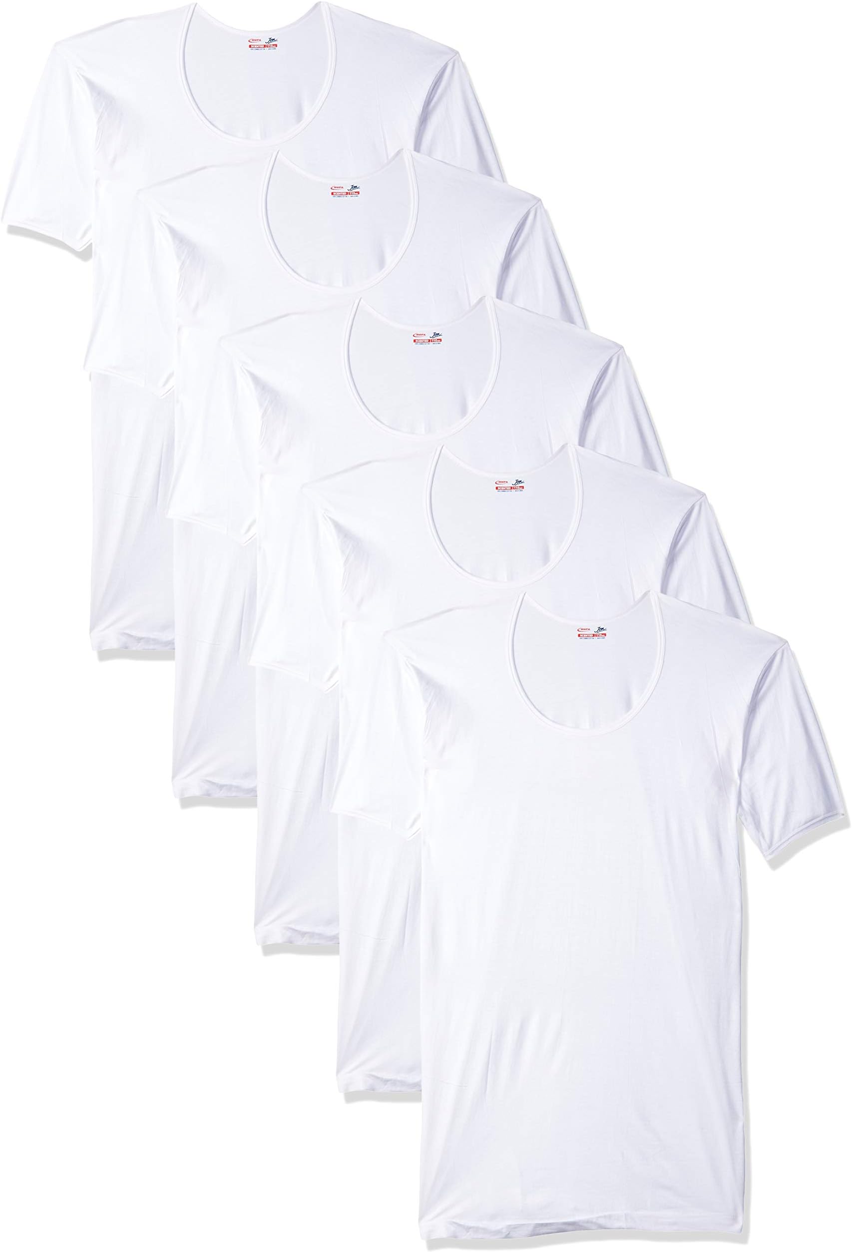 Rupa Jon Men's Modern Regular Fit Plain Vest (RJNJNVSNRS5P02110_White_110 CM)