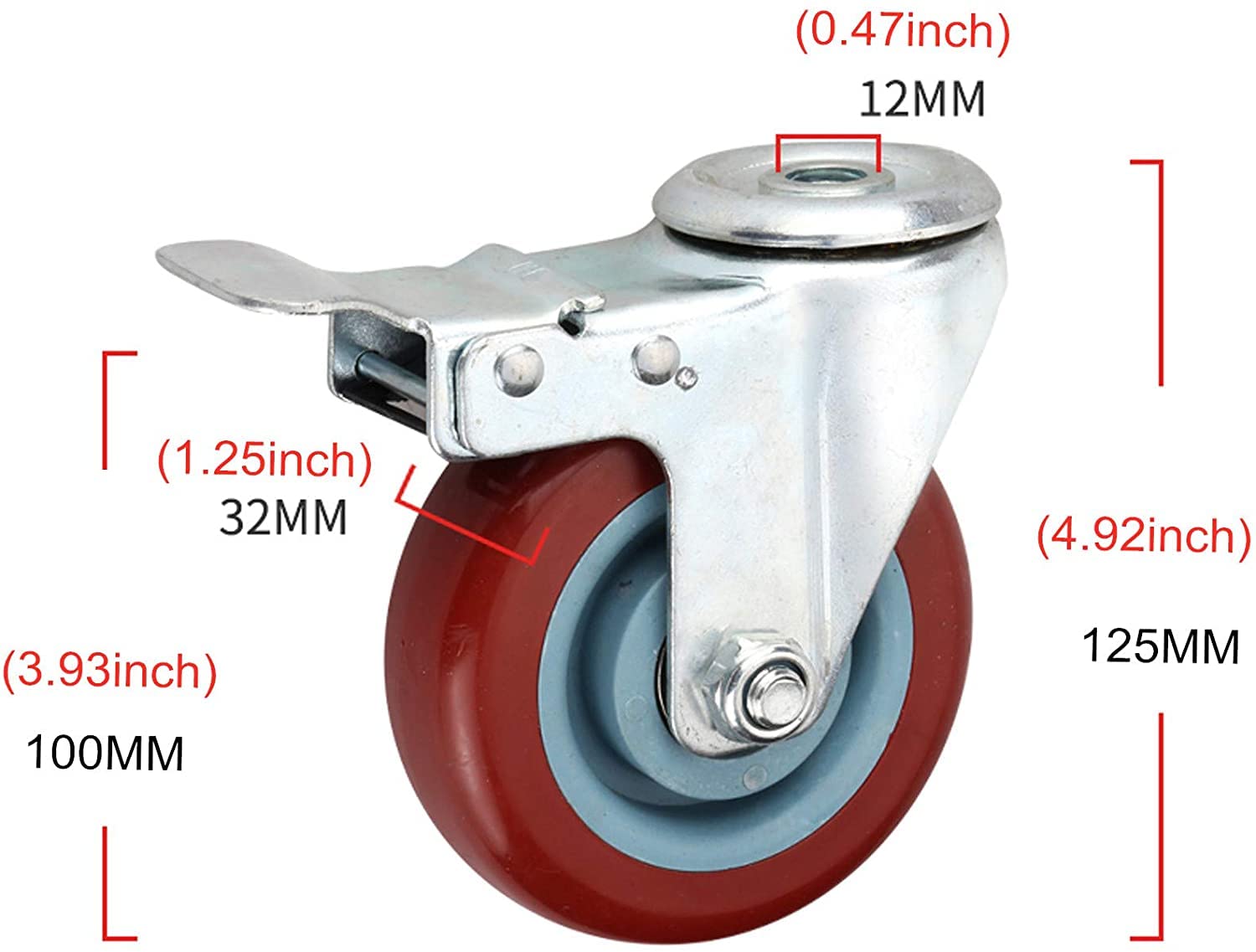 Ruota Girevole Con Piastra E Freno Rivestimento In Poliuretano Avolan Sh A 91 B2413406 21ec 41d4 8f99 4f71f3feeb38 - Foto 3