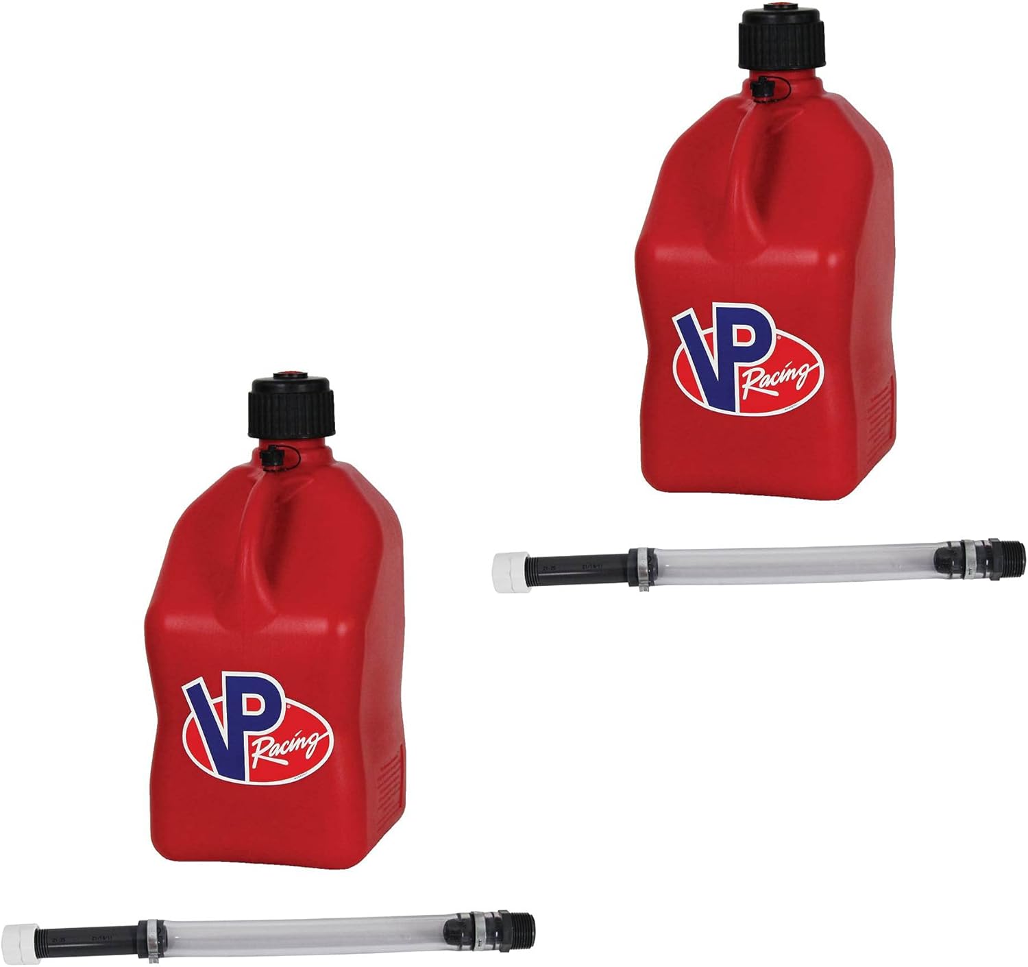 Exсluѕіvе Dіѕсоunt 80% оƒƒеr VP Racing Fuels Motorsport 5 Gallon Plastic Utility Jug Red w/ Deluxe 14 Inch Hose Kit (2 Pack) Fits Most Automotive Gas Tanks and Has Built-In Filter