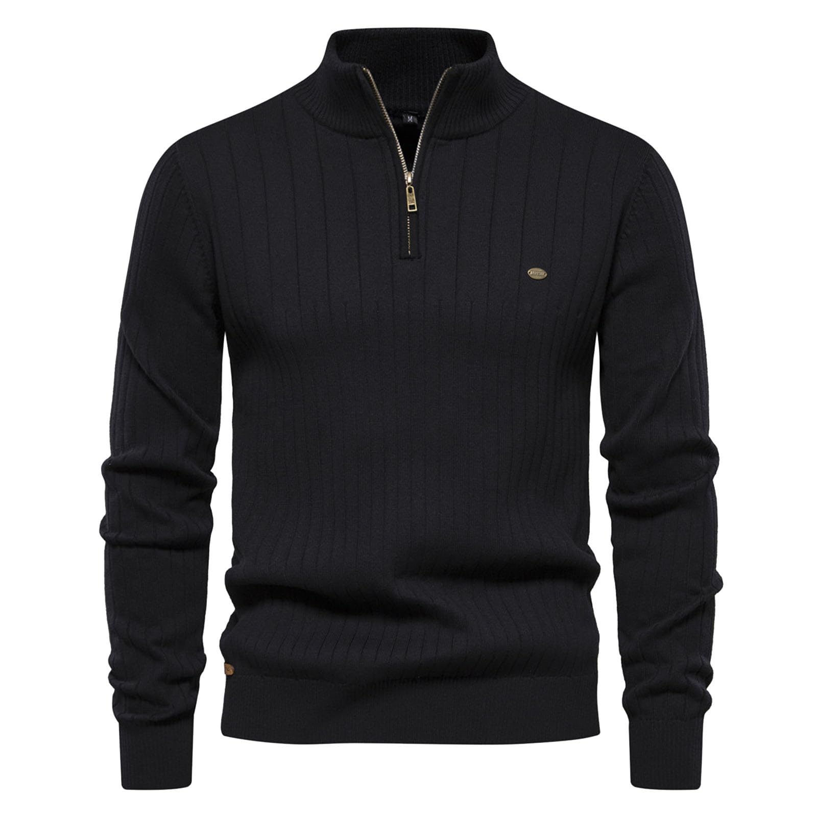 Maglione Collo Alto Felpa con Zip a Un Quarto Striscia Pullover Foderato in Pile Giacca in Maglia Maglione Maniche Lunghe Sweater Maglione da Uomo in Maglia Maglioncino Uomo Firmato Knitted Pullover