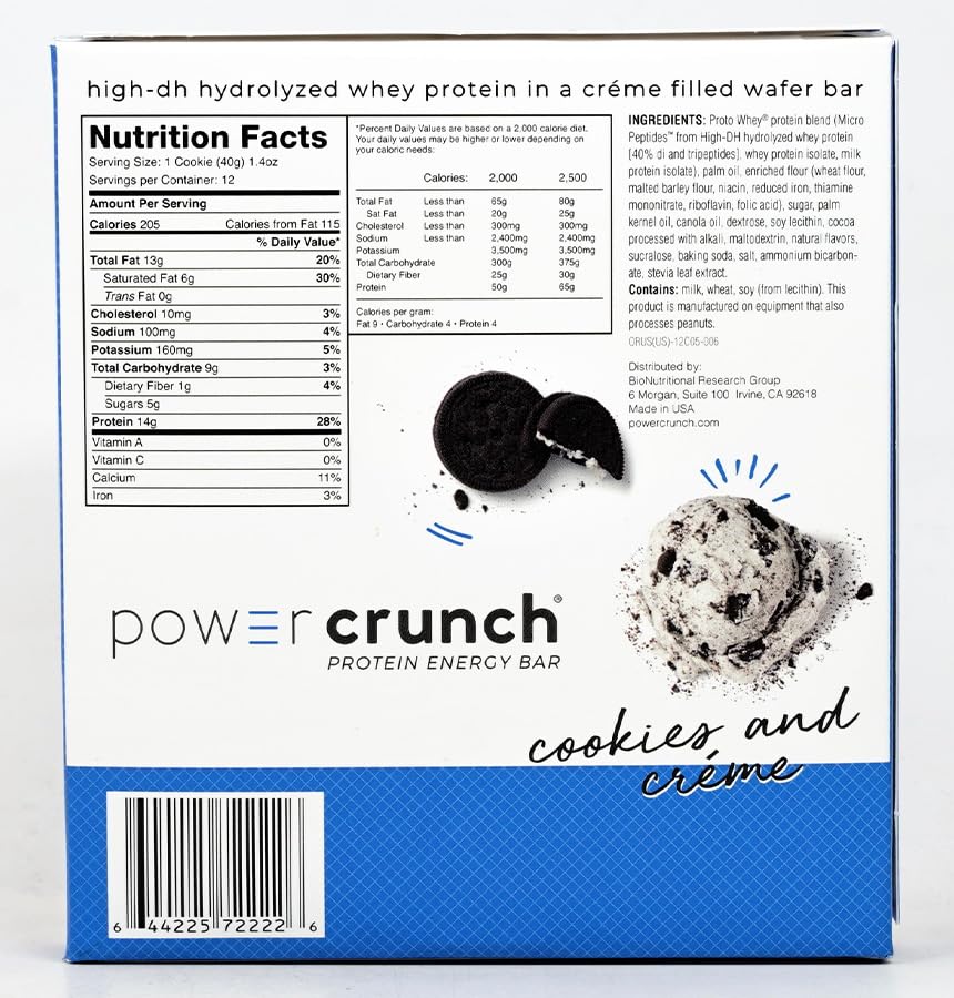 Miniatura 2 de Power Crunch Barra energética de proteínas, galletas y crema 12 ea