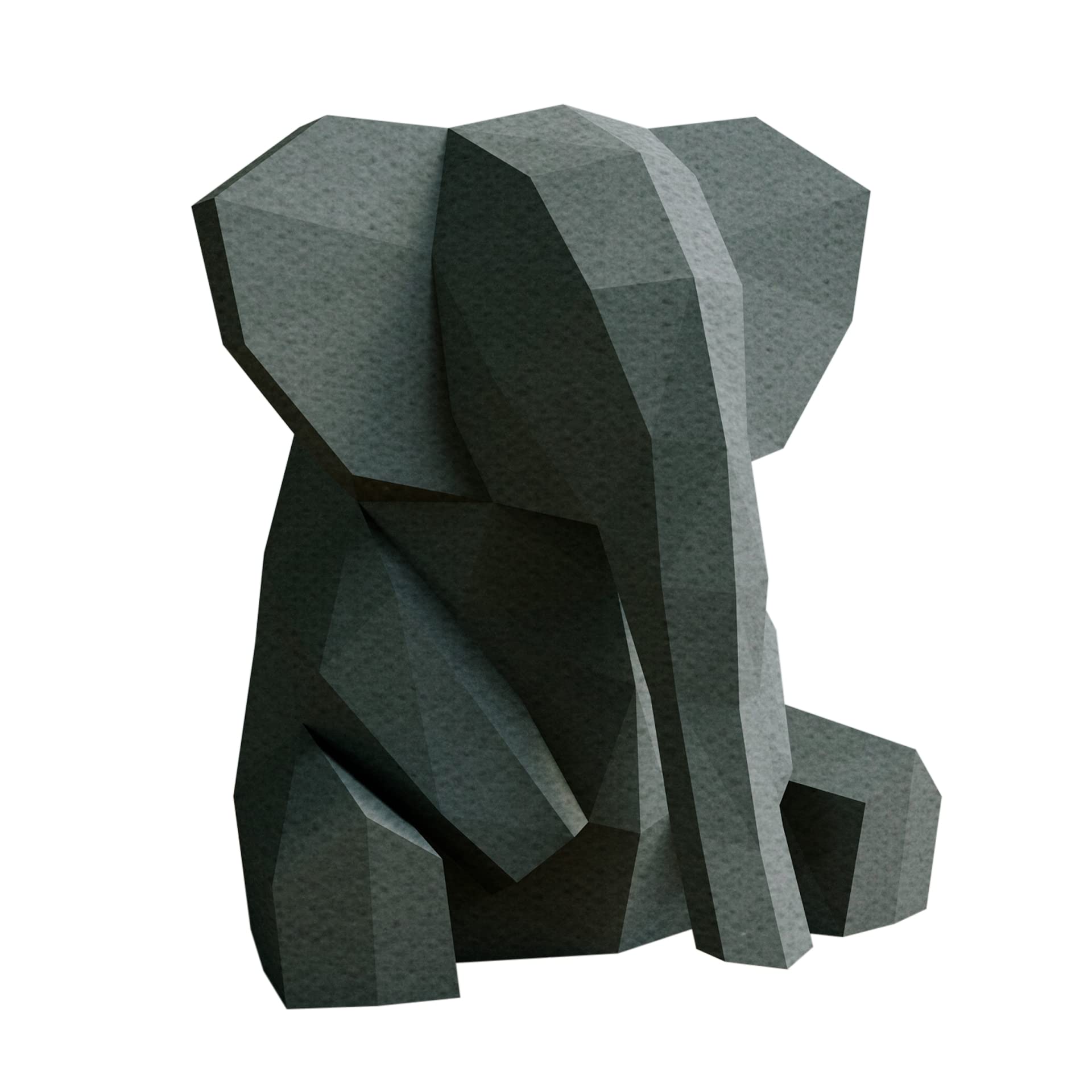 Yona DIY Little Elephant Papercraft kit, Abstract Low Poly Animal DIY Kits, Home Decor, Kids Crafts Kits, Gift, Origami 3D