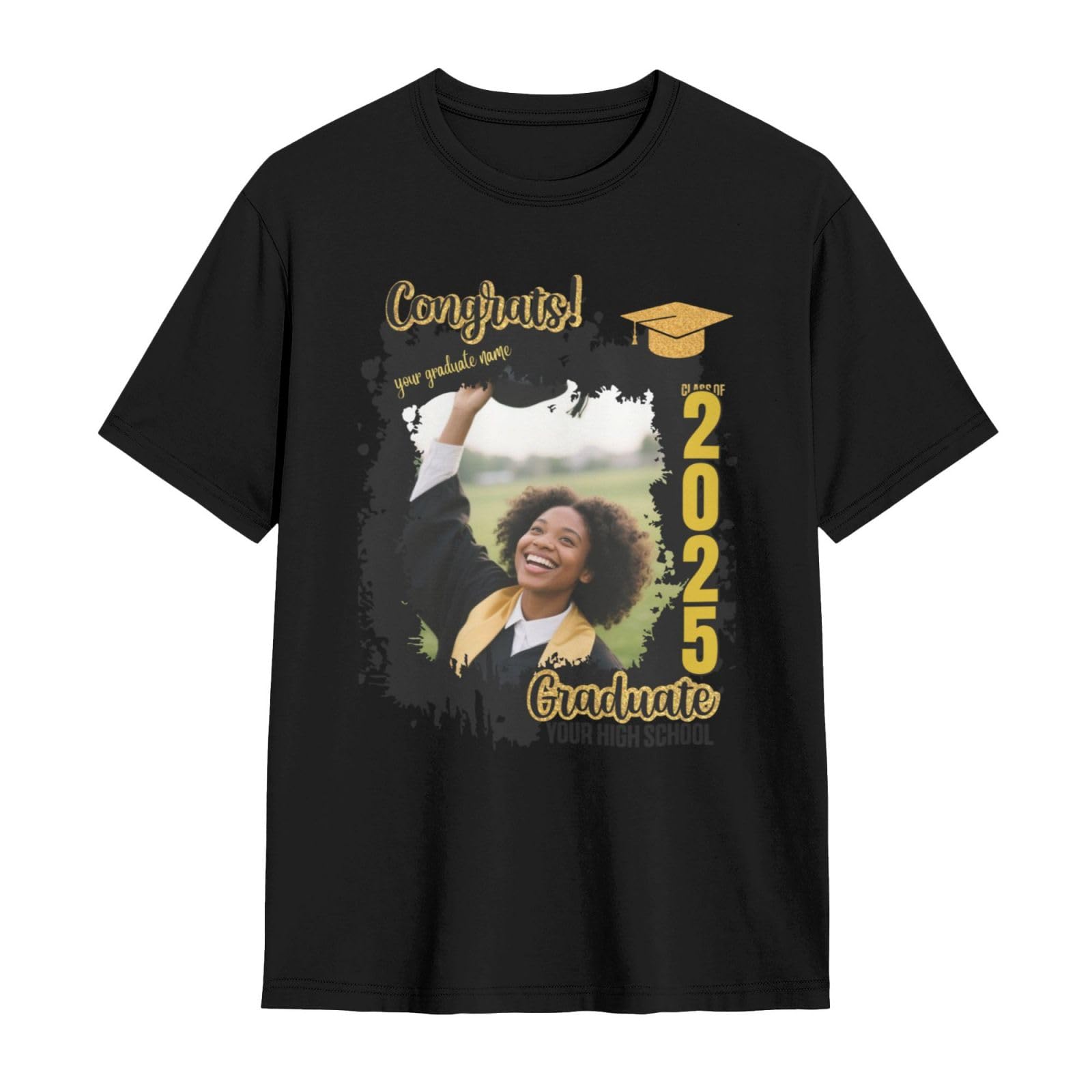 Custom Graduation Shirts - Personalized Class of 2025 T-Shirts - Family Graduation Party Tee, Proud Graduate Gift