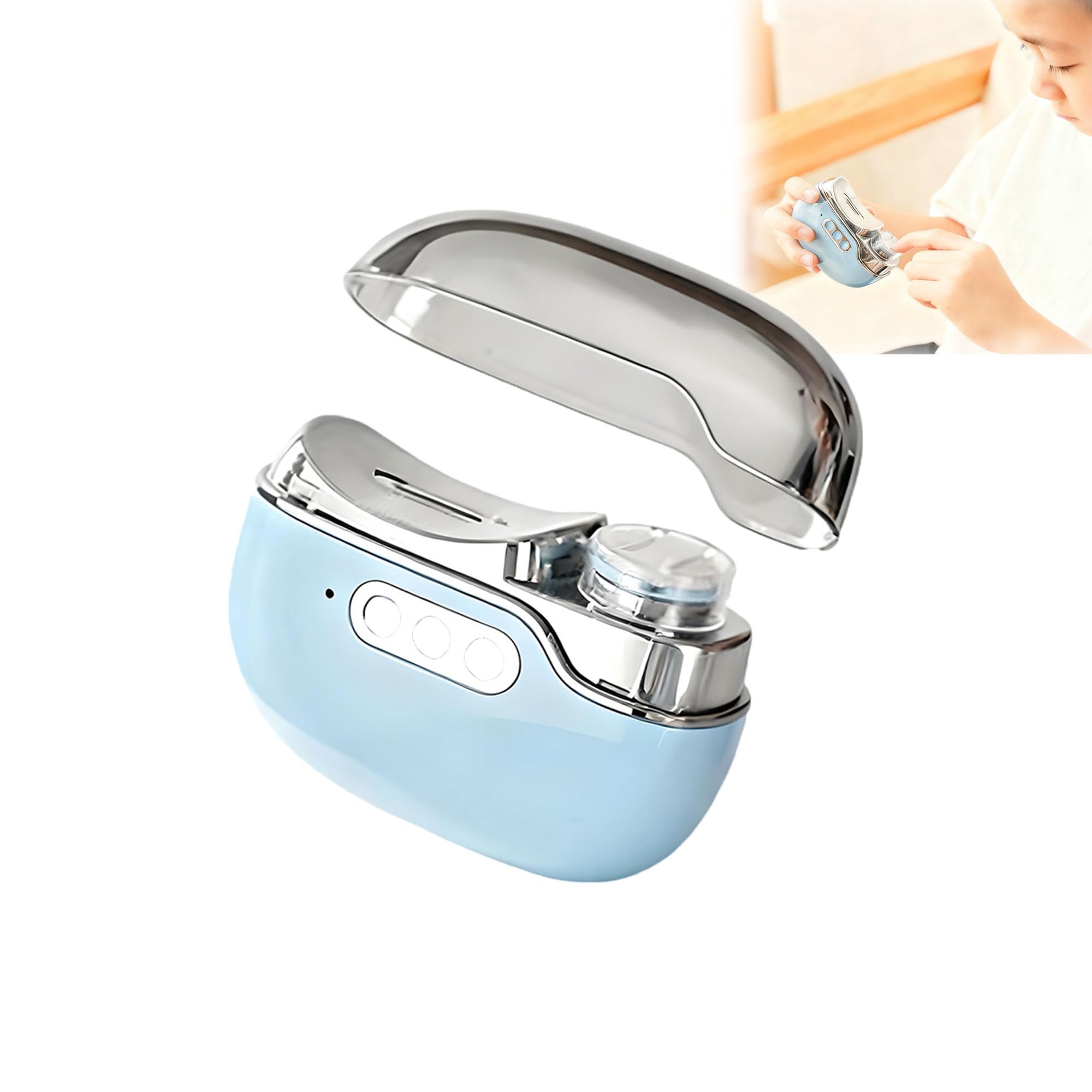 Multi Functional Electric Nail Trimmer 2025 Upgraded 3 in 1 Electric Polishing Automatic Nail Clippers with 3 Adjustable