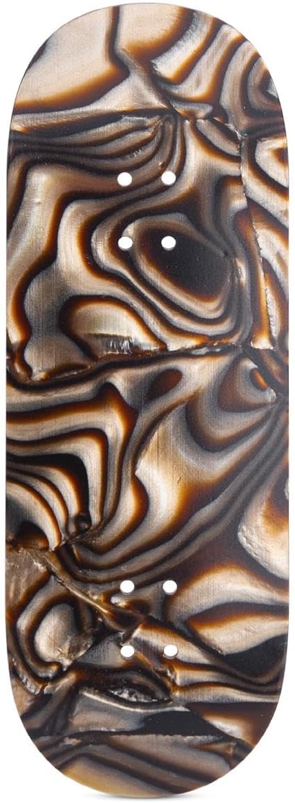 The Vault Pro Scooters Vividwood Fingerboard Deck - Celluloid - Handmade 5 Ply Mini Skateboard, Grip Included, Made in Australia