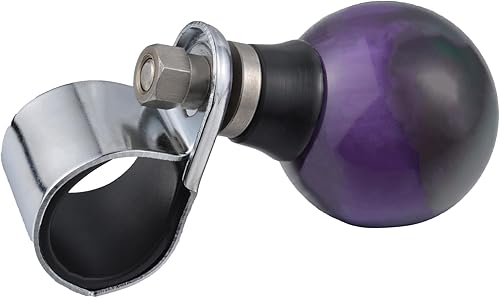 Miniatura 3 de Lunsom Pomo giratorio para volante, accesorio de mango eléctrico suicida en forma de bola, ayuda de giro de automóvil, agarre para la mayoría de