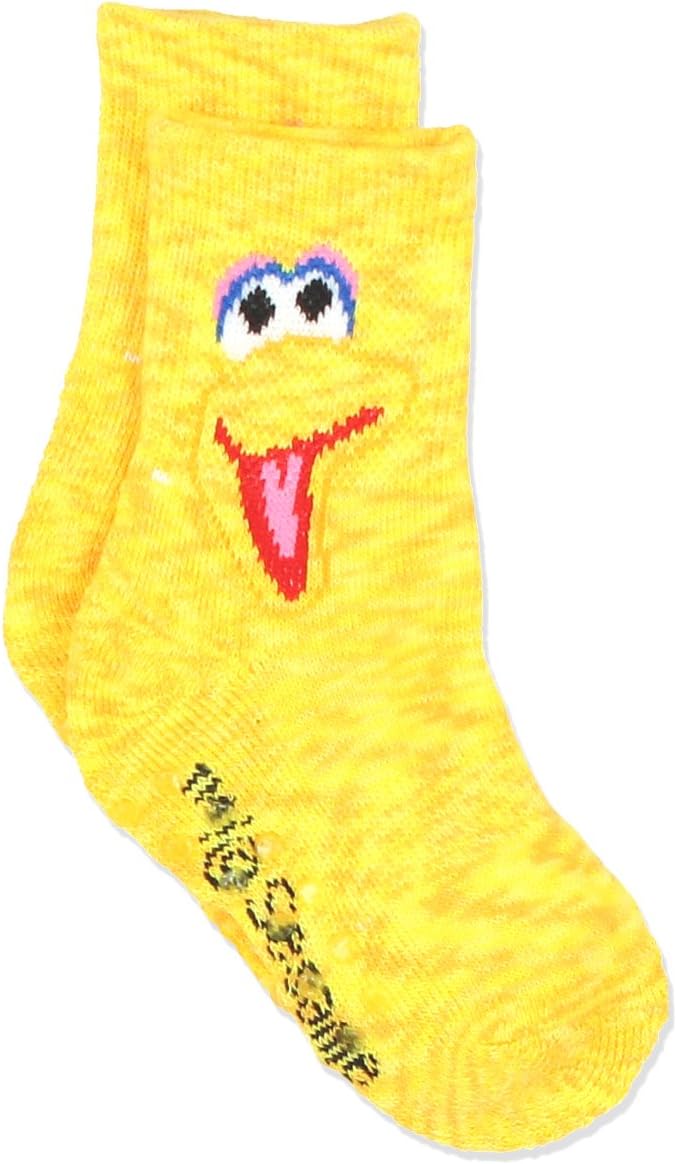 Sesame Street Elmo Boy's Girl's Multi Pack Crew Socks with Grippers (Baby/Toddler) - Image 3