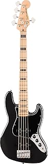 Affinity Series Active Jazz Bass V, Maple Fingerboard, Black Pickguard, Black Metallic