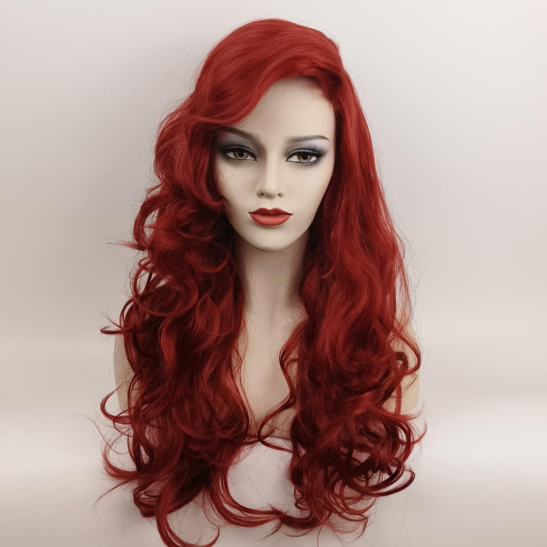 Photo 1 of SisiruKou Red Long Wavy Cosplay Wig