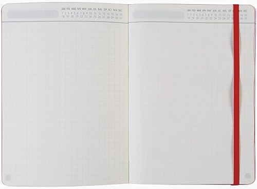 Miniatura 2 de C.R. Gibson Diario de cuero sintético negro con cuadrícula de puntos, 6 pulgadas de ancho x 8.5 pulgadas de largo, 240 páginas, registro de viñetas