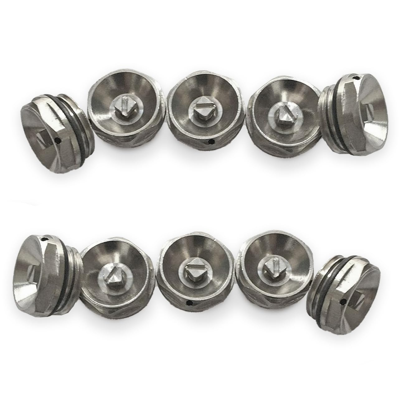 Myhomeware Radiator Accessories,Towel Rail Radiators Universal Brackets Chrome,White,Black, Radiator Valves (10 PCS Bleeding Air Vent Plugs 15mm (1/2inc))