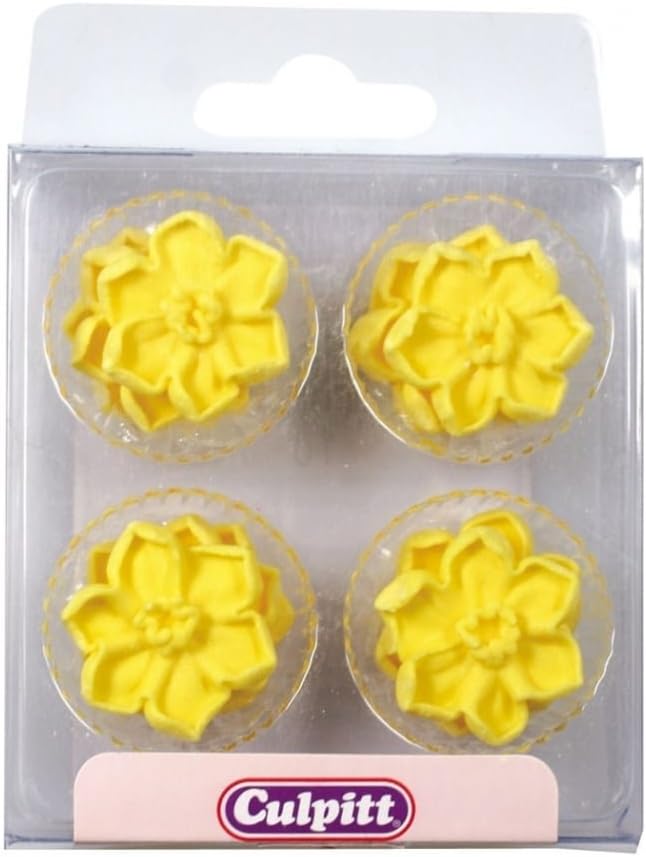 12 DAFFODIL Sugar Cake Decorations (Pipings){Cupcake Toppers}