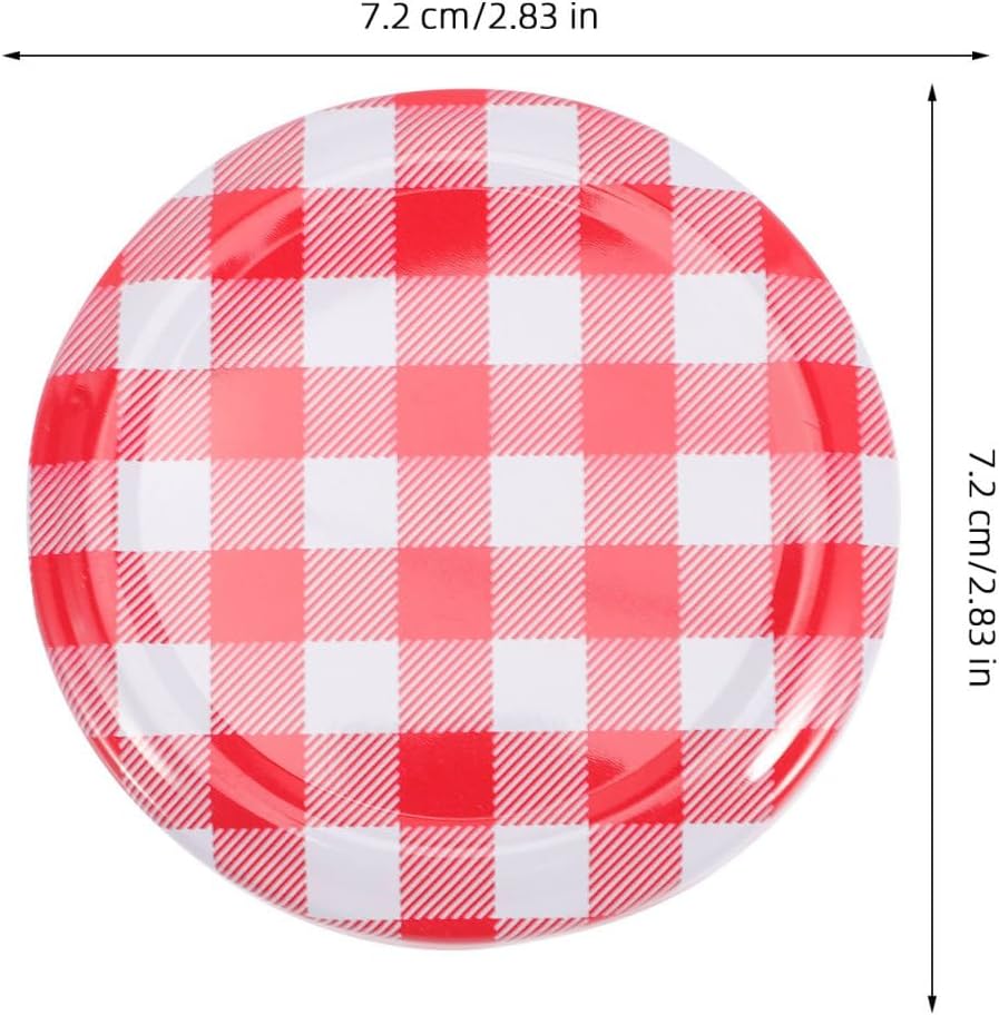 Kichvoe 40Pcs 2.83 Inch Screw Lids for Canning Jars Regular Mouth Jam Jar Covers Airtight Leak-Proof Storage Caps for Preserves Sauces and Spices