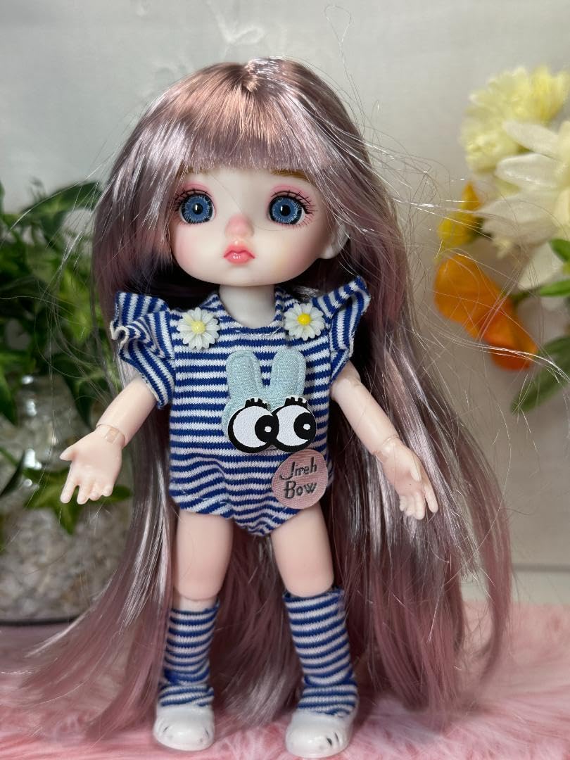 Amazon | 青い目の美少女人形 16cm bjd 球体関節人形 オビツ 海外