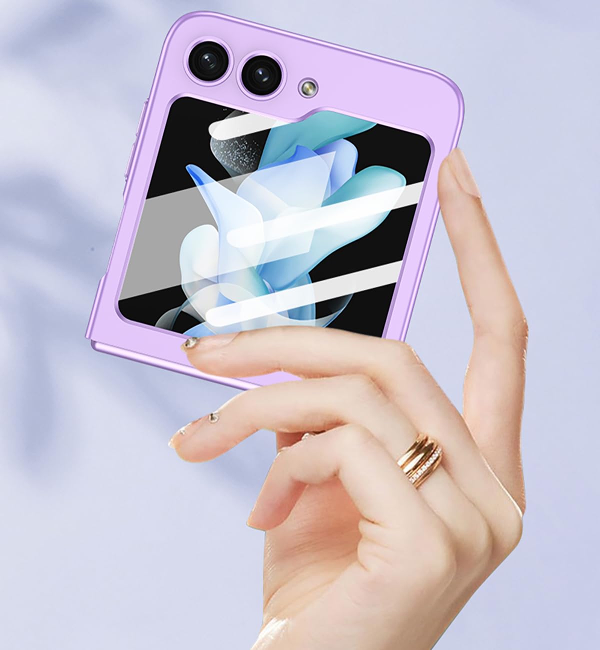 COQUE Custodia Galaxy Z Flip 6 5G Cover,custodia per cellulare ultra sottile e pellicola incorporata, cover per telefono pieghevole per Samsung Galaxy Z Flip 6 5G-Argento