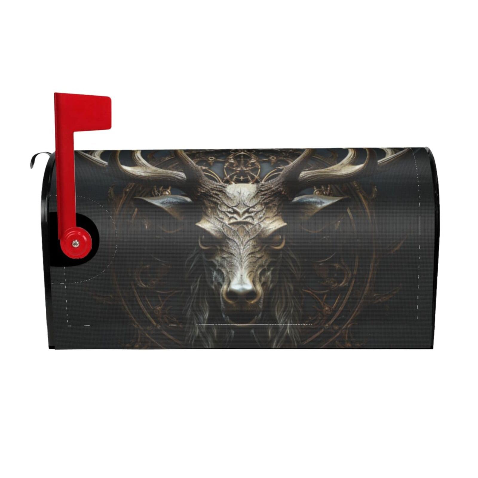 Antlers Mailbox Covers Magnetic Wraps Post Letter Box Cover Garden Home Decor 25.5x21 in