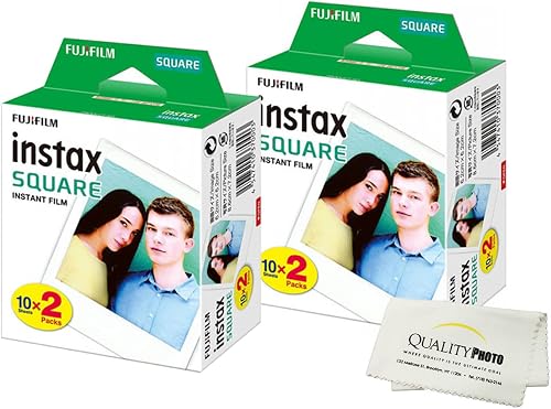 Fujifilm Instax Square Instant Film - 40 Exposures - for use with The Fujifilm instax Square Instant Camera + Quality Photo Microfiber Cloth…