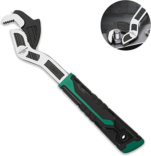 groword Llave ajustable de 10 pulgadas, llave de ajuste de tamaño automático, llave rápida autoajustable de 0.6 a 1.38 pulgadas, llave rápida