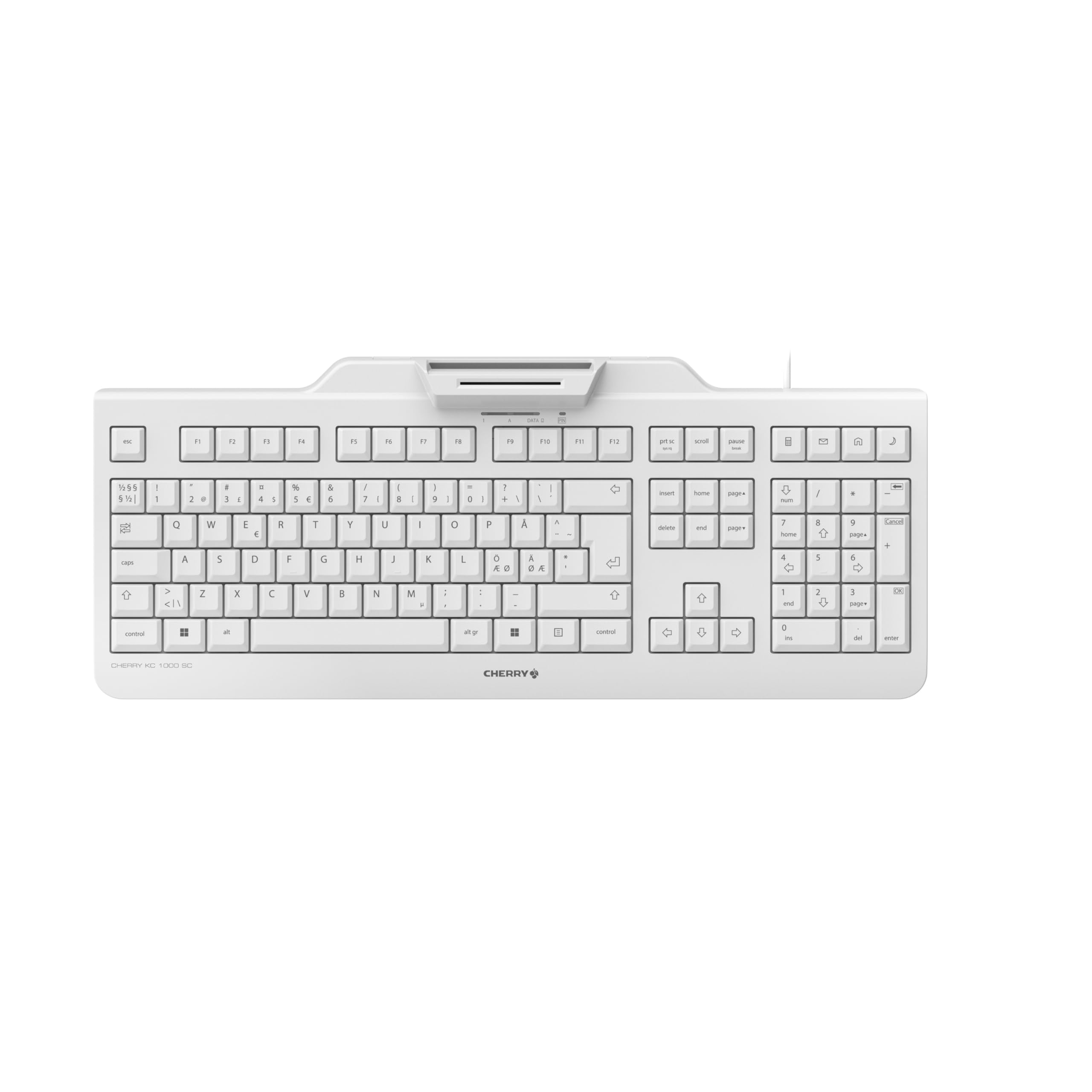 Cherry Black Kc 1000 Sc Keyboard Usb Qwerty Nordic