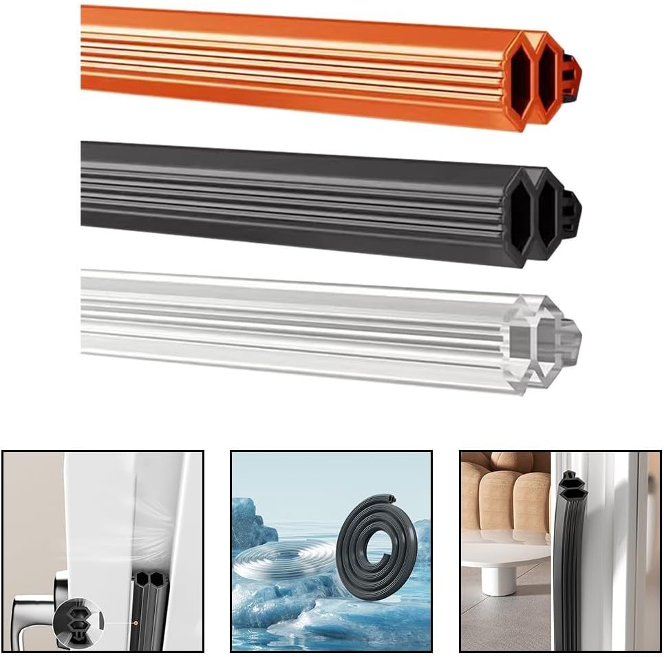 Door Pivot Hinge Set Bi-Fold Doors, Top and Bottom Pivots with Rollers, Springs & Pins, Steel Hardware Kit, Silver(Transparent 4m)