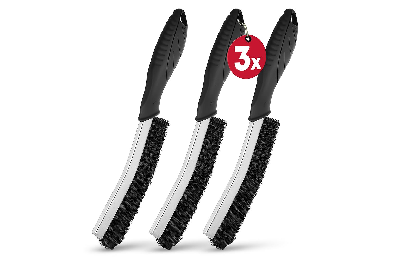 ONBEST Fugenbürste 3er Set mit großem Griff | Reinigungsbürste, Fugenreiniger und Fliesenreiniger für Badezimmer, Bad und Küche, gegen Schmutz und Kalk in Fugen