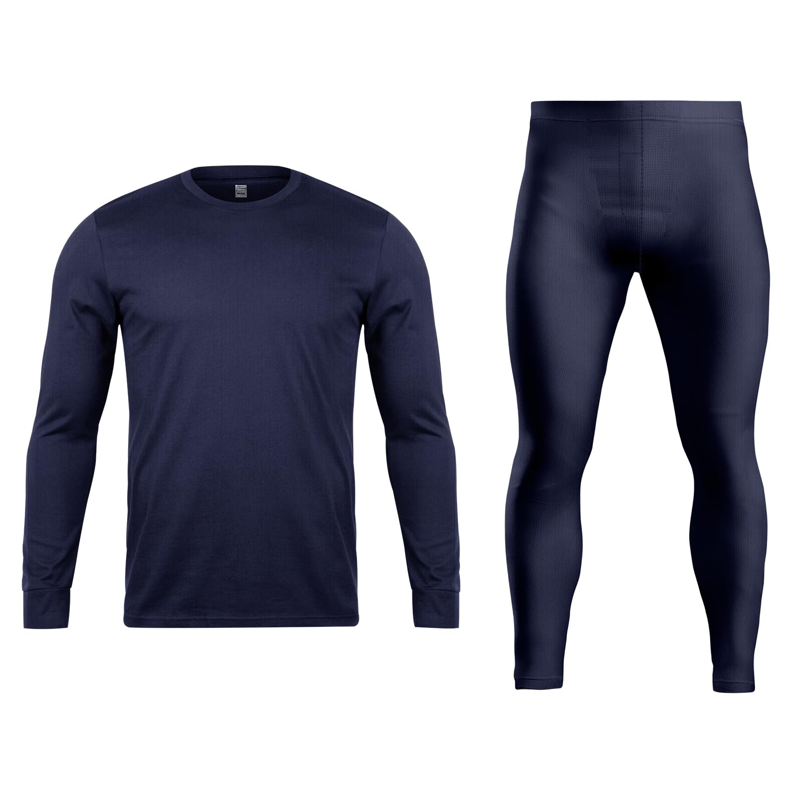 orbiz Men’s Thermal Underwear Set - Heat-Retaining Long Sleeve Top & Bottoms, Base Layer for Outdoor Activities, Ultimate Warmth Perfect for Winter & Cold Weather (Small, Navy)