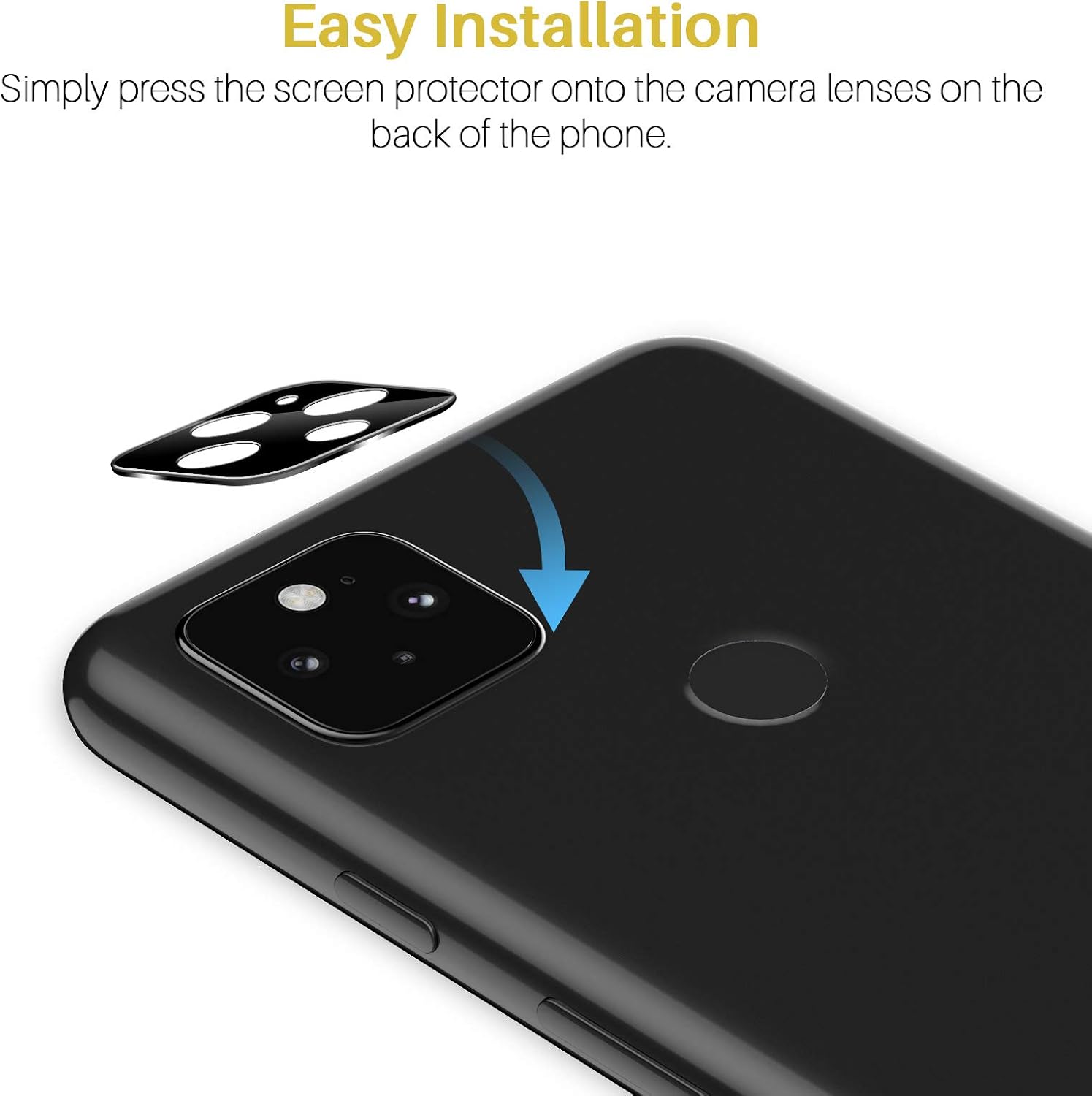 LK 2 Pack Anti Spy Privacy Tempered Glass Screen Protector Compatible with Google Pixel 5 + 2 Pack Lens Protector, 9H Tempered Glass, Scratch & Bubble Proof, Peep-Proof Screen Protector for Pixel 5