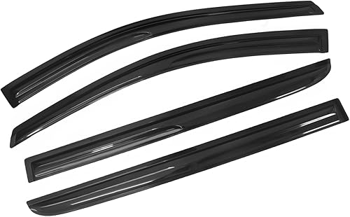 IKON MOTORSPORTS, 2006 - Viseras de ventana compatibles con Honda Odyssey 2005-2010, juego completo ahumado JDM Stick On