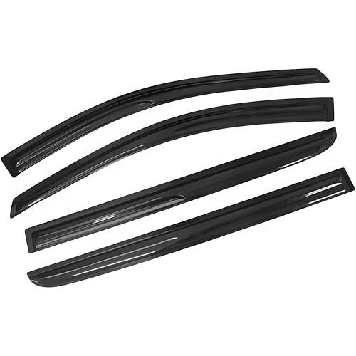 Window Visors Compatible with 2005-2010 Honda Odyssey, Full Set Smoked JDM Stick On by IKON MOTORSPORTS, 2006