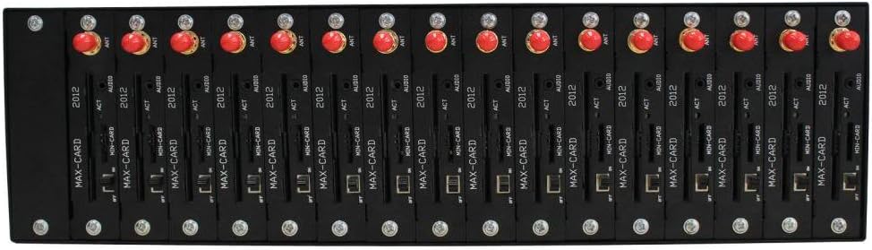 OSTENT Quad-Band GSM GPRS Modem Pool with Wavecom Q24PLUS Module 16 Ports USB Interface Emulated COM/RS232 at Commands SMS MMS TCP/IP UK Plug Power Adapter