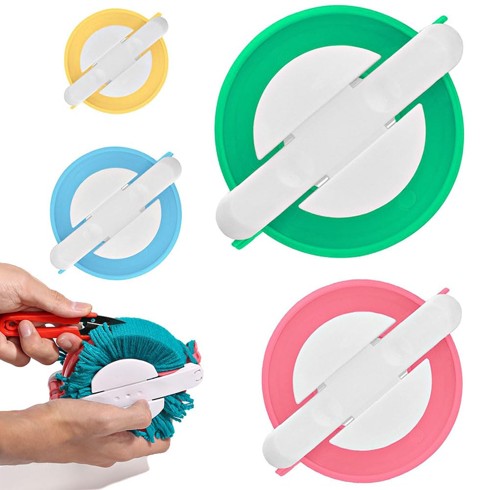 Amazon.co.jp: ESJNNK ポンポンメーカー 4個セット サイズ直径38/48/68