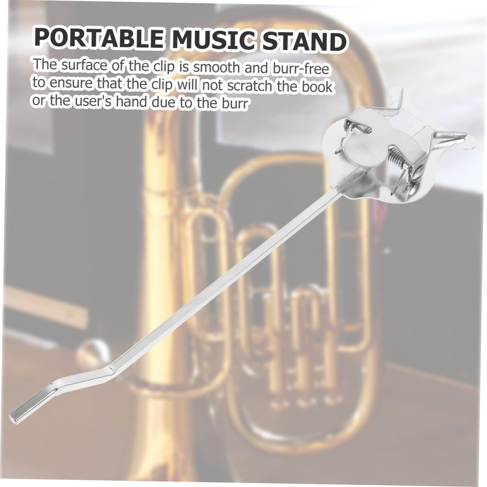 ibasenice 3 Pezzi Supporto Per Spartiti Musicali Ergonomico Per Tuba Morsetto Per Spartiti Musicali in Ferro Per Clarinetto Robusto Supporto Per Libri Musicali Accessorio Per Strumenti