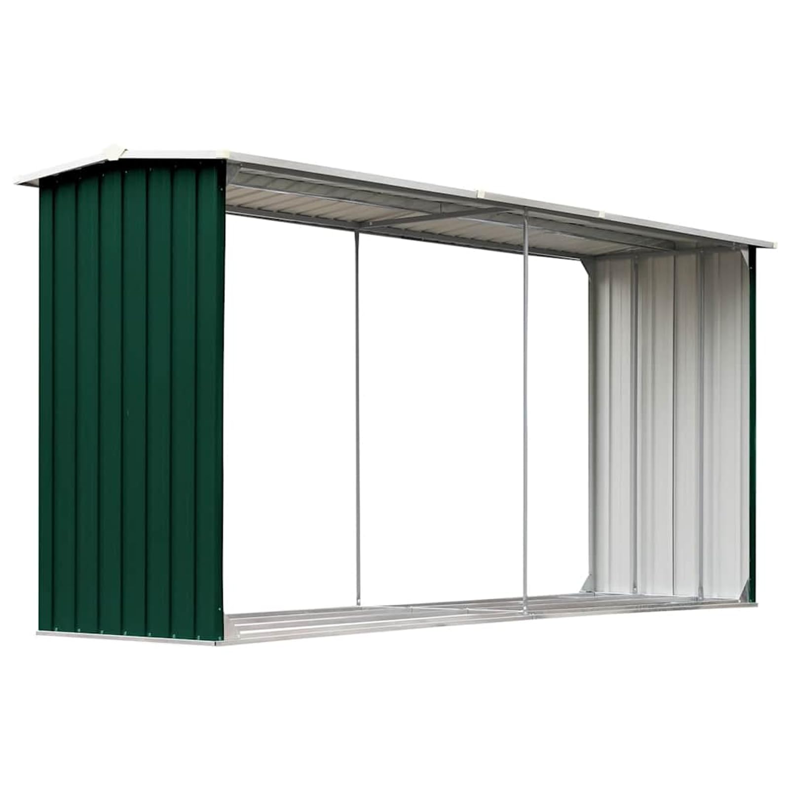 Tidyard Leñero de Acero Galvanizado con Estructura Estable y Diseño Inclinado para Mantener la Leña Seca y Ventilada Modelo YFXLRZJ-47086ES